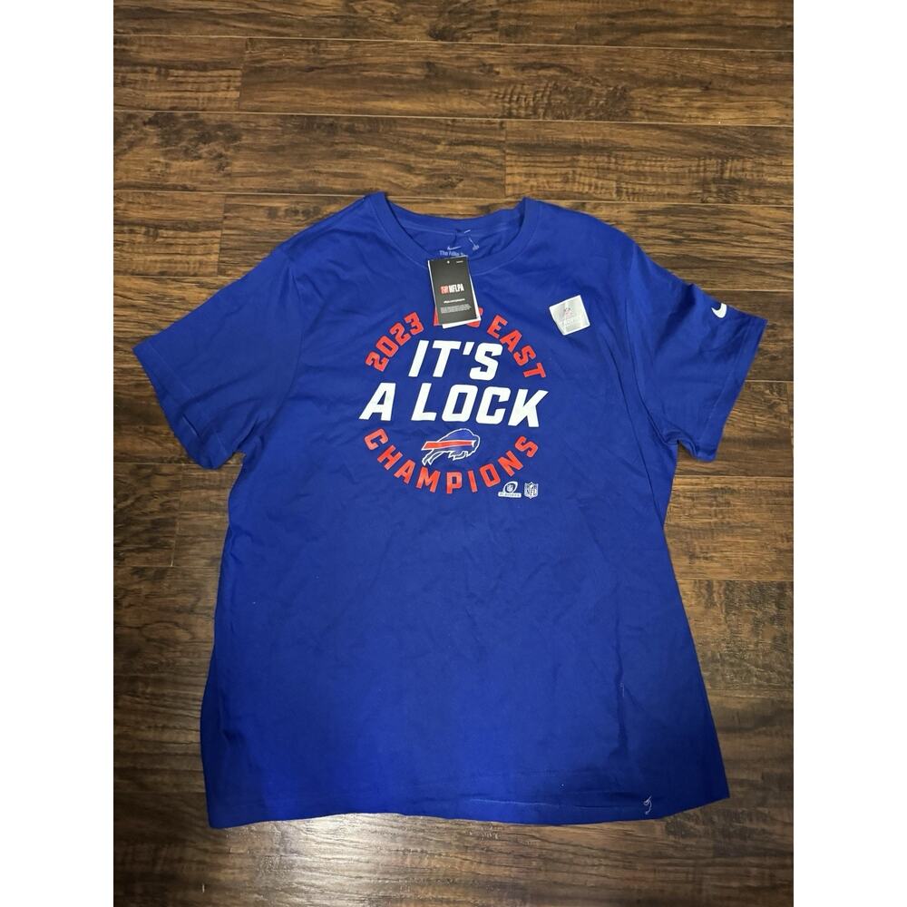 Buffalo Bills Shirt Mens Blue NFL Football 2023 AFC East Champions Nike Sz:XXL